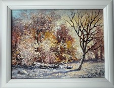 Original russisches Ölgemälde Landschaft Impressionismus signiert, datiert.