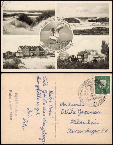 Ansichtskarte wangerooge - ansichtskarte,