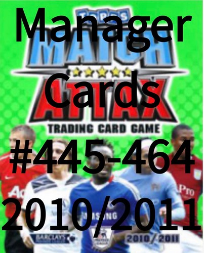 Manager match attax 2010 2011 - match, 2010/2011