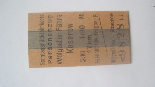 Ddr fahrkarte reichsbahn - fahrkarte,