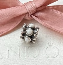 Original Pandora Charm Element „weißer Achat“ 925 silber #790470AGW