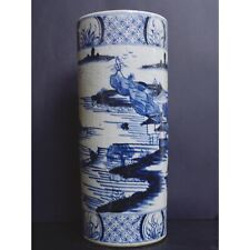 traditionell chinesisch Schirmständer Vase Porzellan antik Stil Blauweiß Deko