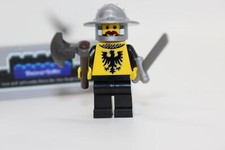 Lego (c) Ritter Figur - Ritter Axtkämpfer - Adler - gelb #1 - MOC Custom Druck