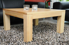 Couchtisch AHORN 80x80cm massiv Holz Zarge bündig mit/oh.Ablage, gern Wunschmaß