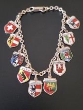 835 Silber Armband Wappen