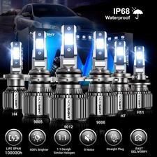 2X H1 H4 H7 H11 9005 9006 LED