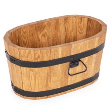 Blumentopf Pflanztopf Pflanzenkübel Blumenkübel 40xH21 Eiche Holzfass