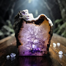 Achat-Geode-Teelichthalter