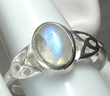 💙 Mondstein Ring 925 Silber
