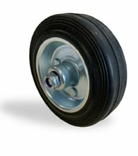 Rad Vollgummi 80 100 125 160 200 250mm Ersatzräder INKL. Schraube + Mutter+ Rohr