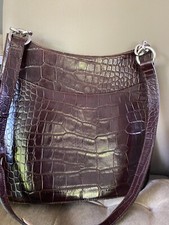 DISSER- ECHT LEDER - TASCHE - FARBE COCA-BRAUN-GEPRÄGT