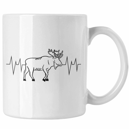 Elch herzschlag tasse - elch,