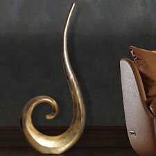 Vase 100 cm Aluminium Blumenvase Spirale Bodenvase Gold Wohndeko Groß Dekovase