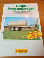 Prospekt Chemo Pumptankwagen Landwirtschaft Traktor Schlepper S