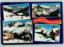40129295 - Champéry Skifahrer und Gondelbahn Bergbahn