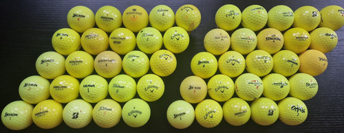 50x golfbälle gelbe bälle - 50x,