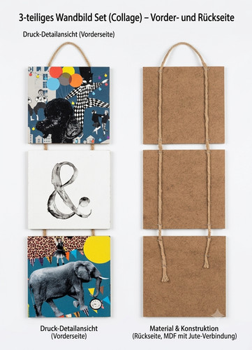 Teiliges wandbild set - 3-teiliges,