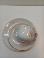 Original Kaffee Gedeck 3 Tgl. Palast der Republik Lagerware Unbenutzt PdR .Braun