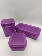 3x Tupperware Bellevue 1,2 Liter, 980 + 450 ml Set, Aufbewahrungsdosen, Lila 