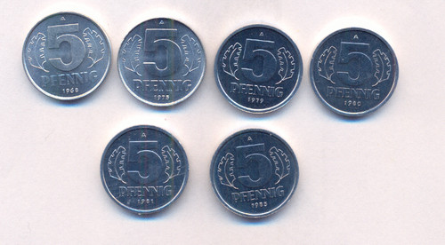 Münzen ddr kleines lot - ddr, 6