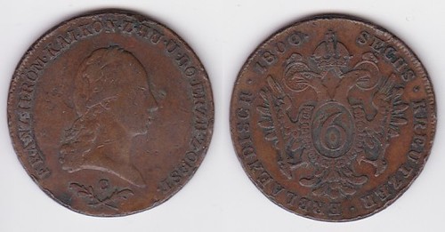 Kreuzer kupfer münze - 6,