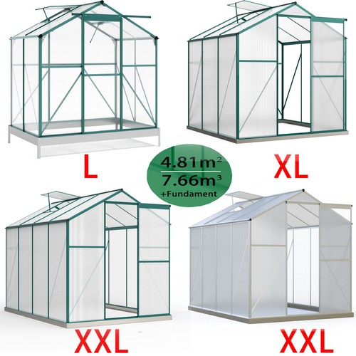 Aluminium gewächshaus inkl - aluminium,