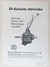 4-seitige Montage-, Einbau- und Behandlungs-Vorschrift ZF-Einheits-Getriebe 1936