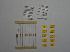 10 Seitenleuchtenkappen in gelb mit 3mm LEDs für Tamiya LKW oder ähnliche