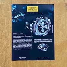 Breitling Chronomat 01 Chronograph 2010 Vintage Watch Ad Werbung Reklame