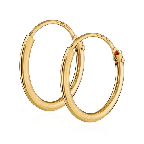Echte gelb gold 585 creolen - echte,