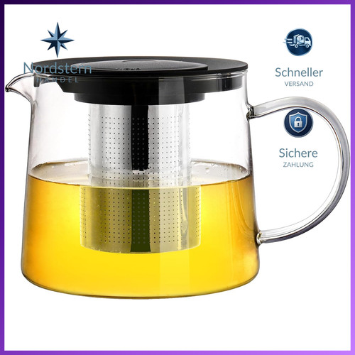 Teekanne glas mit - teekanne,