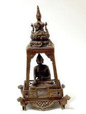 Antiker Bronze Schrein Buddha