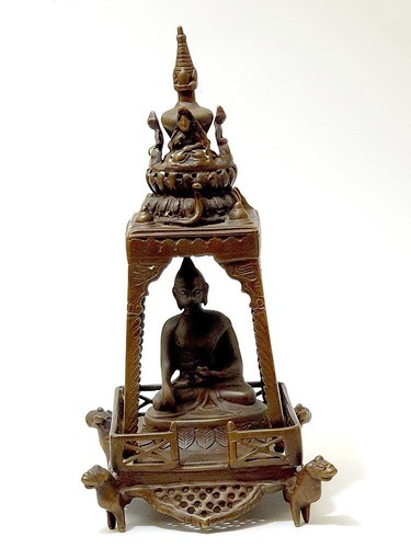 Antiker bronze schrein - antiker, buddha