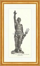 Ave Caesar morituri te salutant Bronze Pius Belouski Holzstich E 21235 Gerahmt