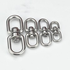 Karabinerhaken Drehbarer Gliederring Drehgelenke Kette 304 Edelstahl M4 M5 M6 M8