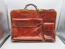 #SE4675# Vintage große The Bridge Aktentasche Businesstasche Leder braun *lesen*