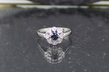 Saphirring, 333er Weißgold, 8 Karat