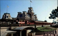 WALT DISNEY WORLD Steam Railroad Park-Eisenbahn USA ~1975 Postcard Postkarte