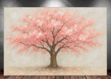 LEINWAND BILDER XXL ABSTRAKT BAUM WALD NATUR KIRSCH PASTELL WAND POSTER P1347
