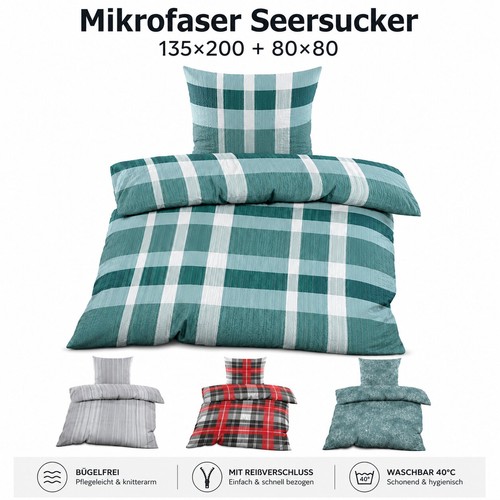 Seersucker bettwäsche set - set, 2