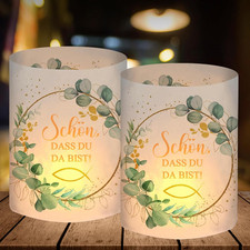 Windlicht Tischdeko Kommunion Konfirmation Taufe Firmung Christliche