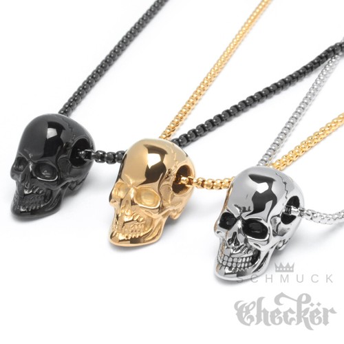 Totenkopf anhänger silber - 3d,