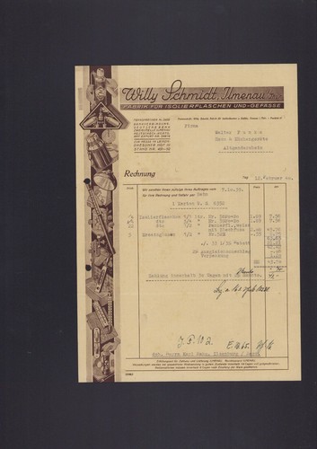Ilmenau rechnung 1940 - 1940,, willy