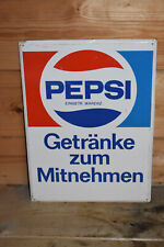 Altes Blechschild 70er Jahre Pepsi Cola,Reklameschild,Softdrink.Vintage,Original