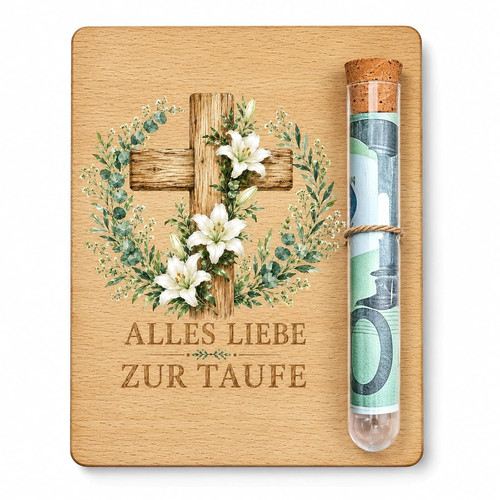 Geldgeschenk taufe holz - taufe,