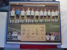 Poster Deutsche Nationalmannschaft 1982 mit Dokument limitierte Auflage Nr. 1986