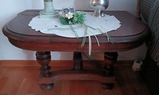 Gründerzeit 1/2 Beistell- Couchtisch Eiche Massiv B 78 cm H 50 cm T 52