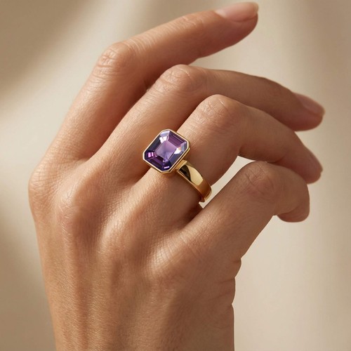 9mm asscher lila - asscher,