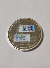 Medaille Abschied von der Deutschen Währung 31.12.2001 Farbig