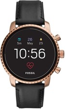 Fossil Q Explorist HR 4. Gen. Smartwatch für Herren - Gold/Schwarz u. Schutzglas
